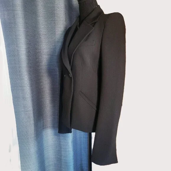 NWT! Zara Shoulder Pad Blazer - Black Tailor Fit - Women's Size M - Picture 4 of 16